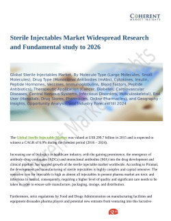 Sterile Injectables Market To Witness Robust Expansion Throughout The Forecast Period 2018 - 2026