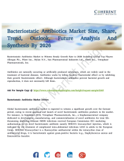 Bacteriostatic Antibiotics Market Current Innovative Solutions to Boost Global Growth By 2026