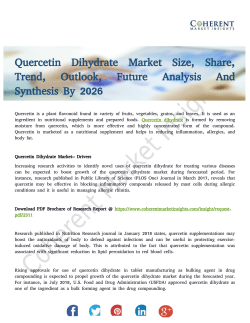 Quercetin Dihydrate Market Driven by Rapid Transformation in Pharmaceutical Sector in 2026
