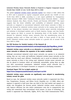 Industrial Wireless Sensor Networks Market