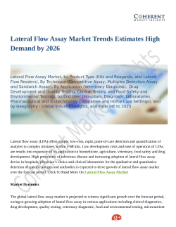 Lateral Flow Assay Market Poised to Achieve Significant Growth in the Years to Come 2018-2026