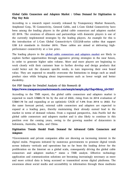 Cable Connectors and Adapters Market