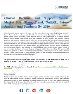 Clinical Decision and Support System Market is Expected to Witness a CAGR of 11.69 % By 2026
