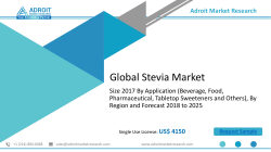 Global Stevia Market Size, Share & Global Forecast 2018-2025