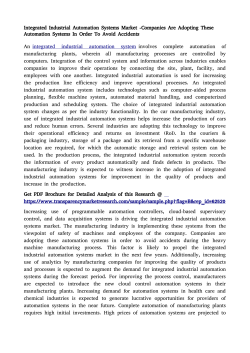 Integrated Industrial Automation Systems Market