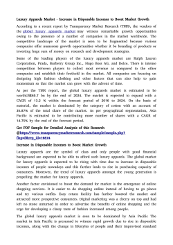 Luxury Apparels Market