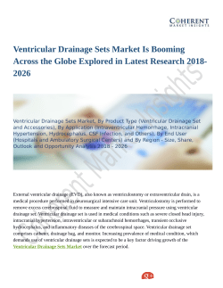 Ventricular Drainage Sets Market Positive Long-Term Growth Outlook 2018-2026