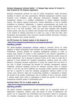 Metadata Management Solutions Market