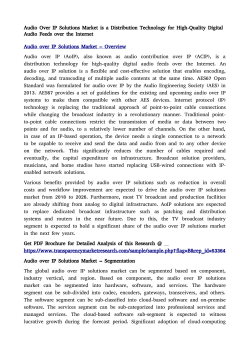 Audio Over IP Solutions Market