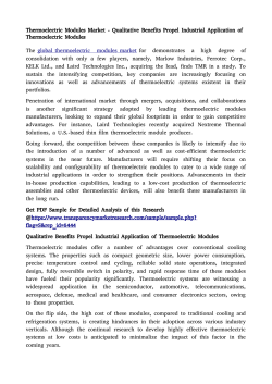 Thermoelectric Modules Market