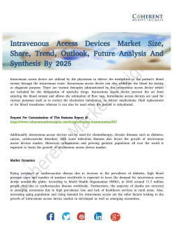 Intravenous Access Devices Market Explored in Latest Research 2017 – 2025