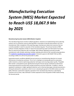 Manufacturing Execution System