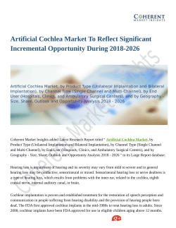 Artificial Cochlea Market Growing at Steady CAGR to 2026