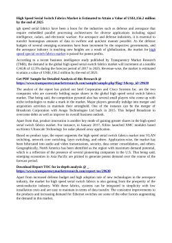 High Speed Serial Switch Fabrics Market