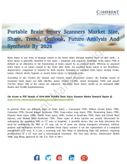 Portable Brain Injury Scanners Market to Witness Prominent Demand To 2026
