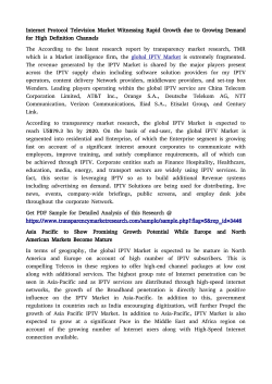 Internet Protocol Television Market