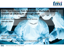 Over-the-Counter Pain Medication Market to Display Growth at CAGR 4.0% through 2028