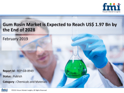 Gum Rosin Market is Estimated to Cross US$ US$ 1.97 Bn by the End of 2028