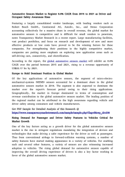 Automotive Sensors Market