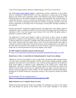 Touch Screen Display Market