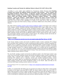 Smoking Cessation and Nicotine De