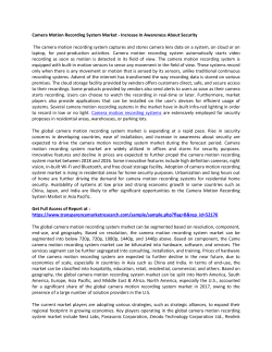 Camera Motion Recording System Market