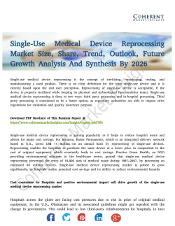 Single-Use Medical Device Reprocessing Market Report Puts Limelight On Opportunities By 2026