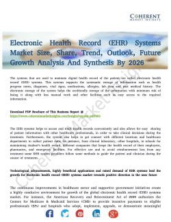 Electronic Health Record (EHR) Systems Market Report For 2018 Explored In Latest Research