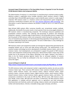 NIR Moisture Meters And Component Market 