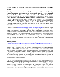 Smoking Cessation and Nicotine De-Addiction Market 
