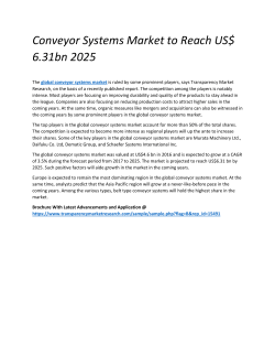 Conveyor Systems Market to Reach US