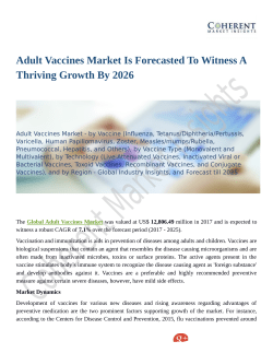 Adult Vaccines Market Set Explosive Growth to 2026