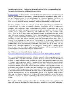 Pump Controller Market