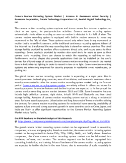 Camera Motion Recording System Market
