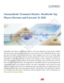 Osteoarthritis Treatment Market Shows Expected Growth from 2018-2026