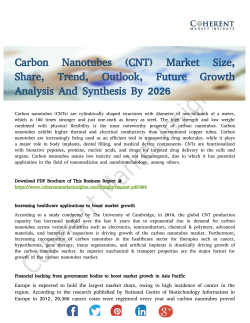 Carbon Nanotubes (CNT) Market Explored in Latest Research 2018-2026