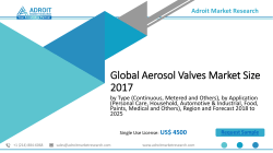 Global Aerosol Valves Market: Size, Share, Outlook, Growth, Demand and Analysis 2019 – 2025