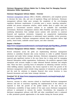 Disclosure Management Software Market
