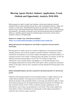 Blowing Agents Market: Industry Applications, Trend, Outlook and Opportunity Analysis, 2018-2026