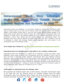 Extracorporeal Shock Wave Lithotripsy Market | Global Market 2018 Detailed Insight Study