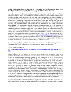 Online On-demand Home Services Market 