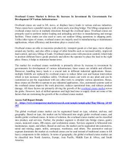 Overhead Cranes Market 