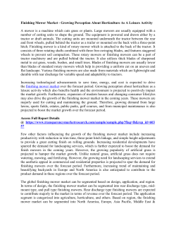 Finishing Mower Market