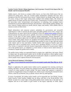 Garden Tractor Market