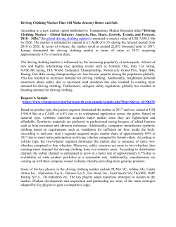 Driving Clothing Market 