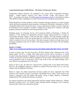 Usage-based Insurance (UBI) Market 