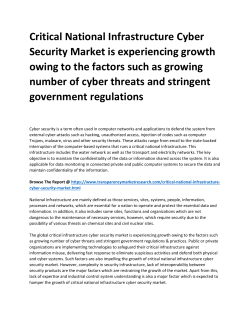 Critical National Infrastructure Cyber Security Market is experiencing growth owing to the factors such as growing number of cyber threats and stringent government regulations