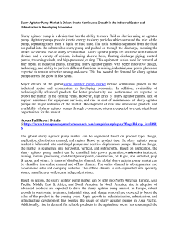 Slurry Agitator Pump Market 