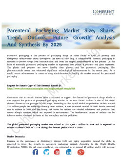Parenteral Packaging Market To Receive Overwhelming Hike In Revenues By 2025