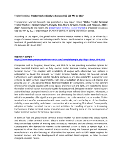 Trailer Terminal Tractor Market 